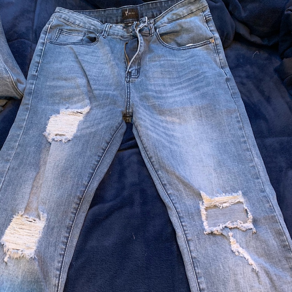 Men’s ripped skinny jeans